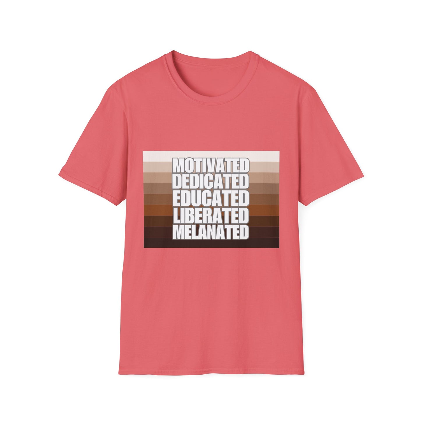 Motivated & Educated Unisex Softstyle T-Shirt - Celebrate Liberation and Melanation