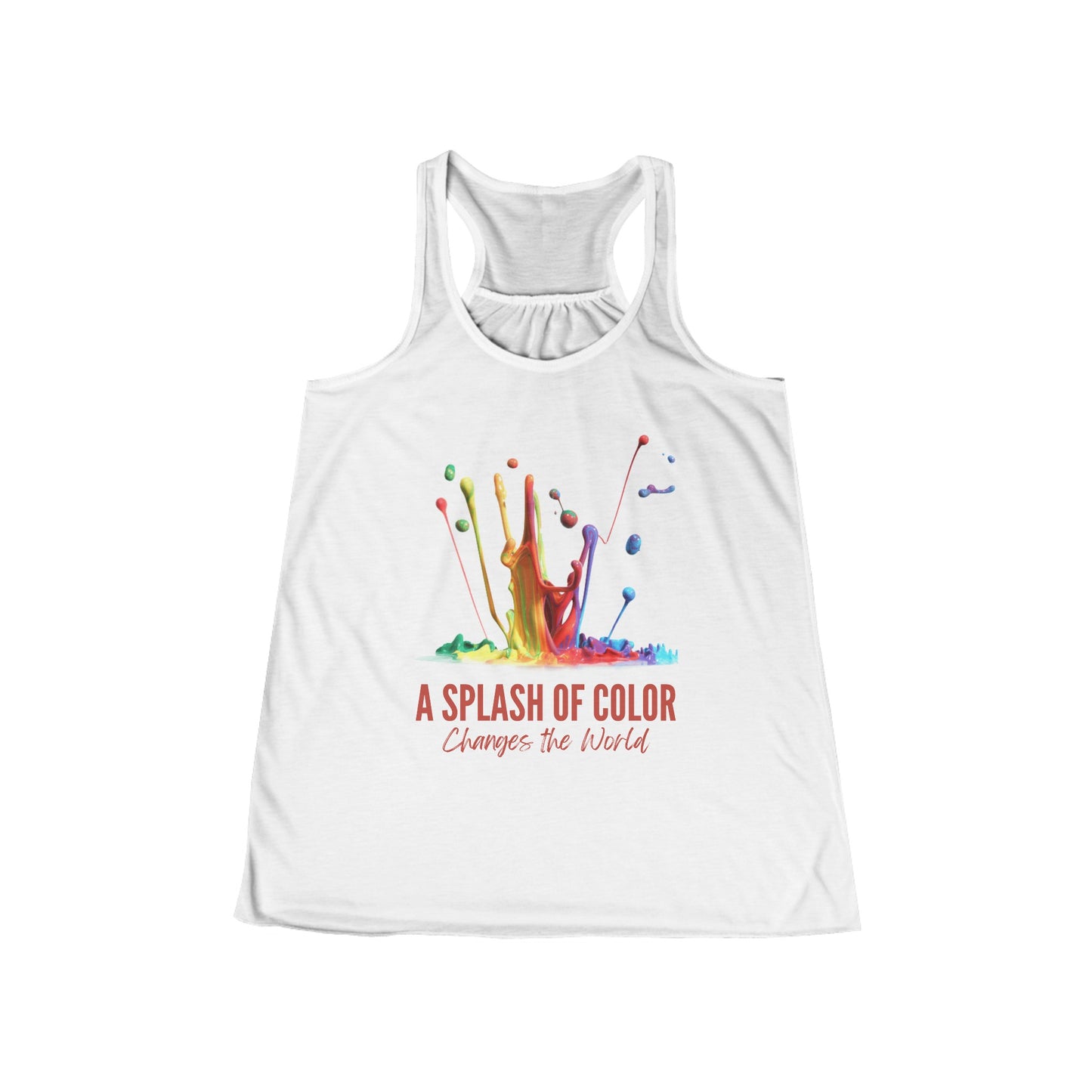 A Splash of Color Women's Flowy Racerback Tank