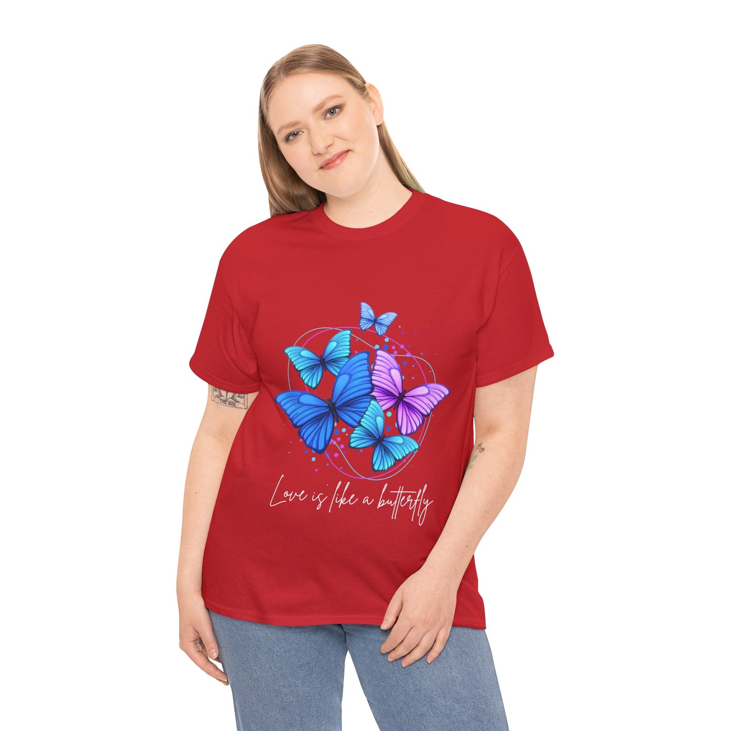 Love is Like a Butterfly Unisex Heavy Cotton Tee