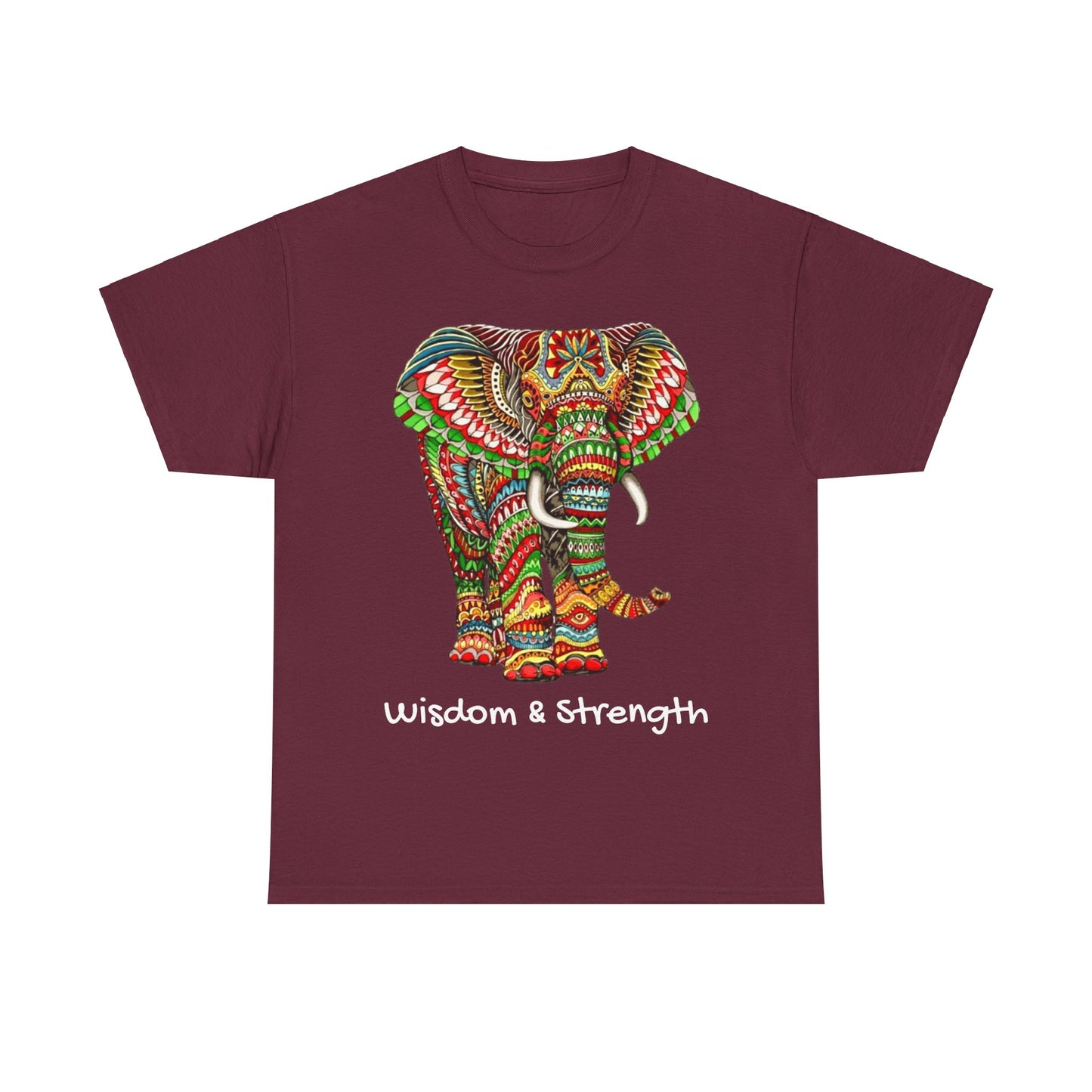 Colored Elephant Unisex Heavy Cotton Tee