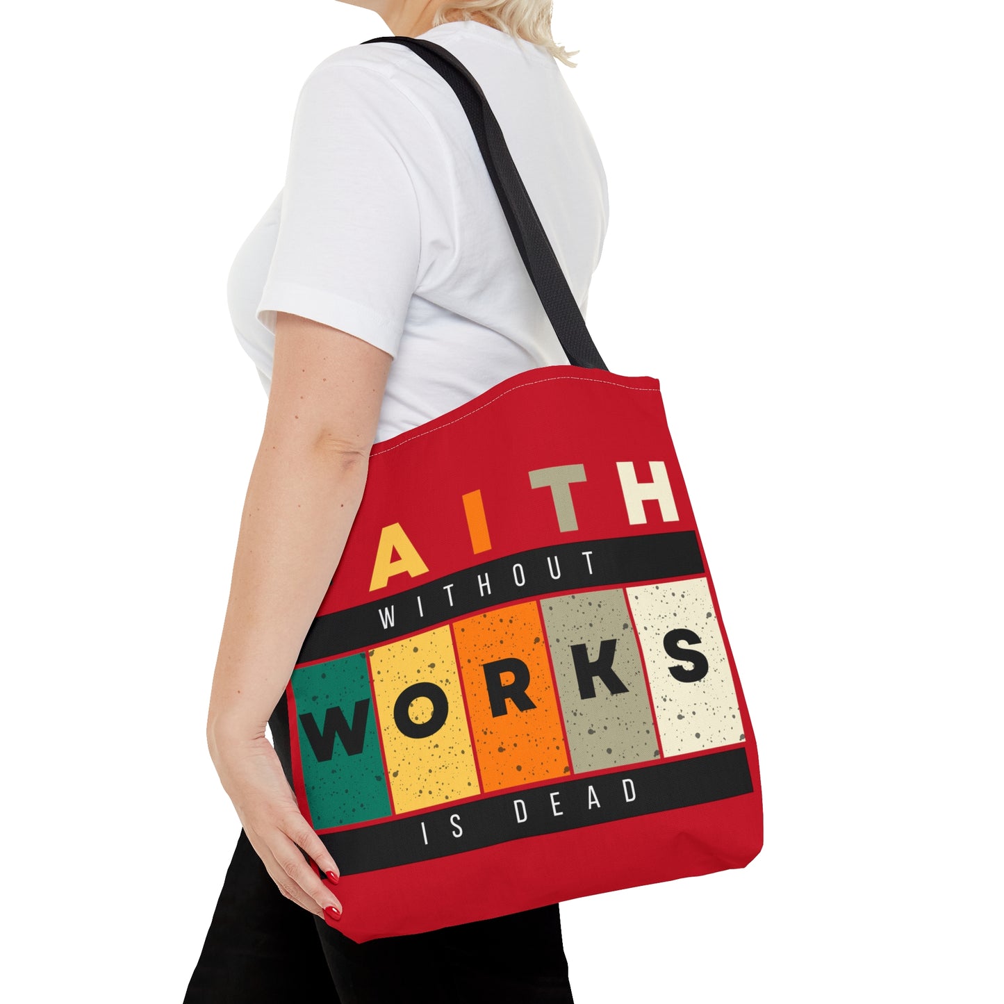 Faith Works Tote Bag (AOP)