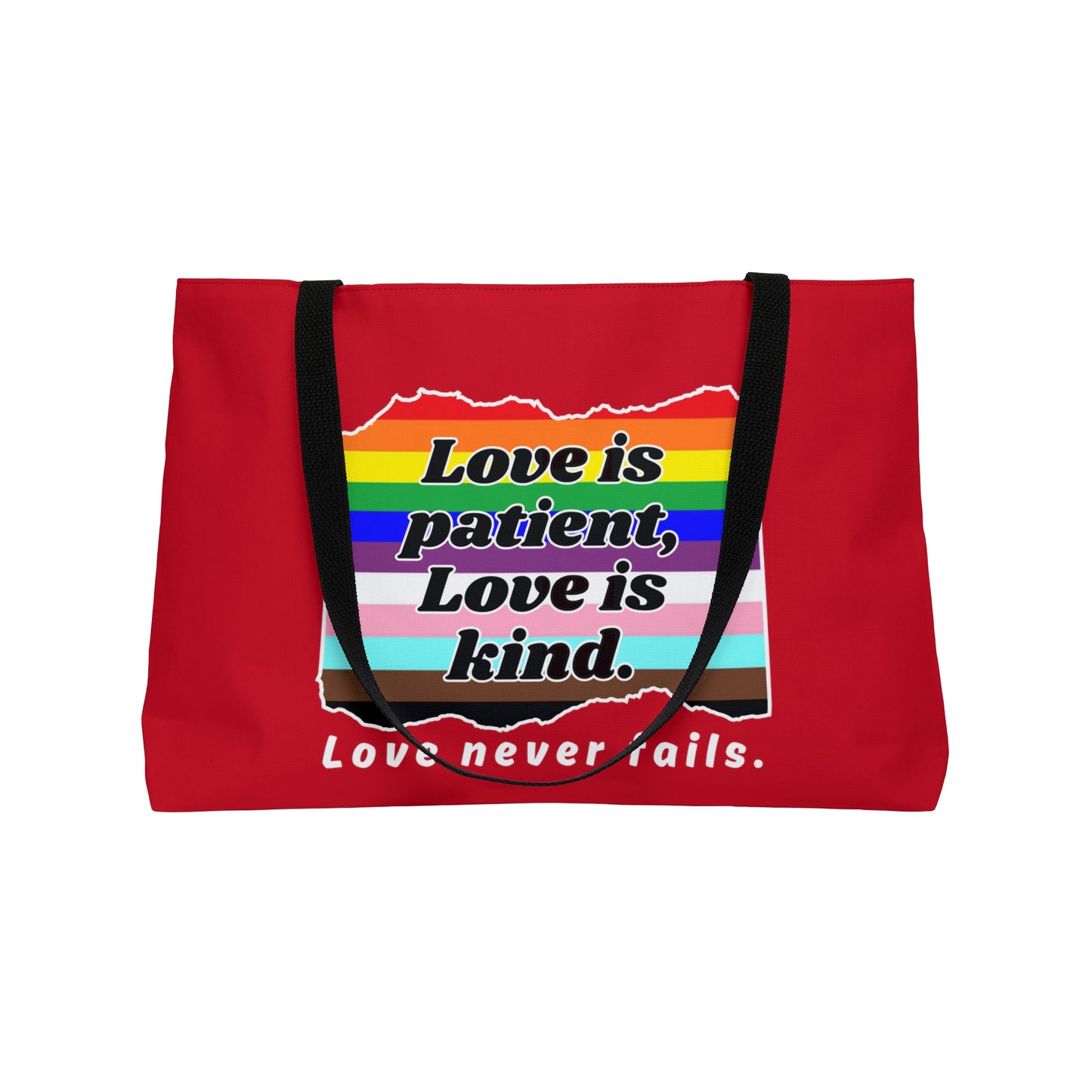 Love Never Fails Weekender Tote Bag