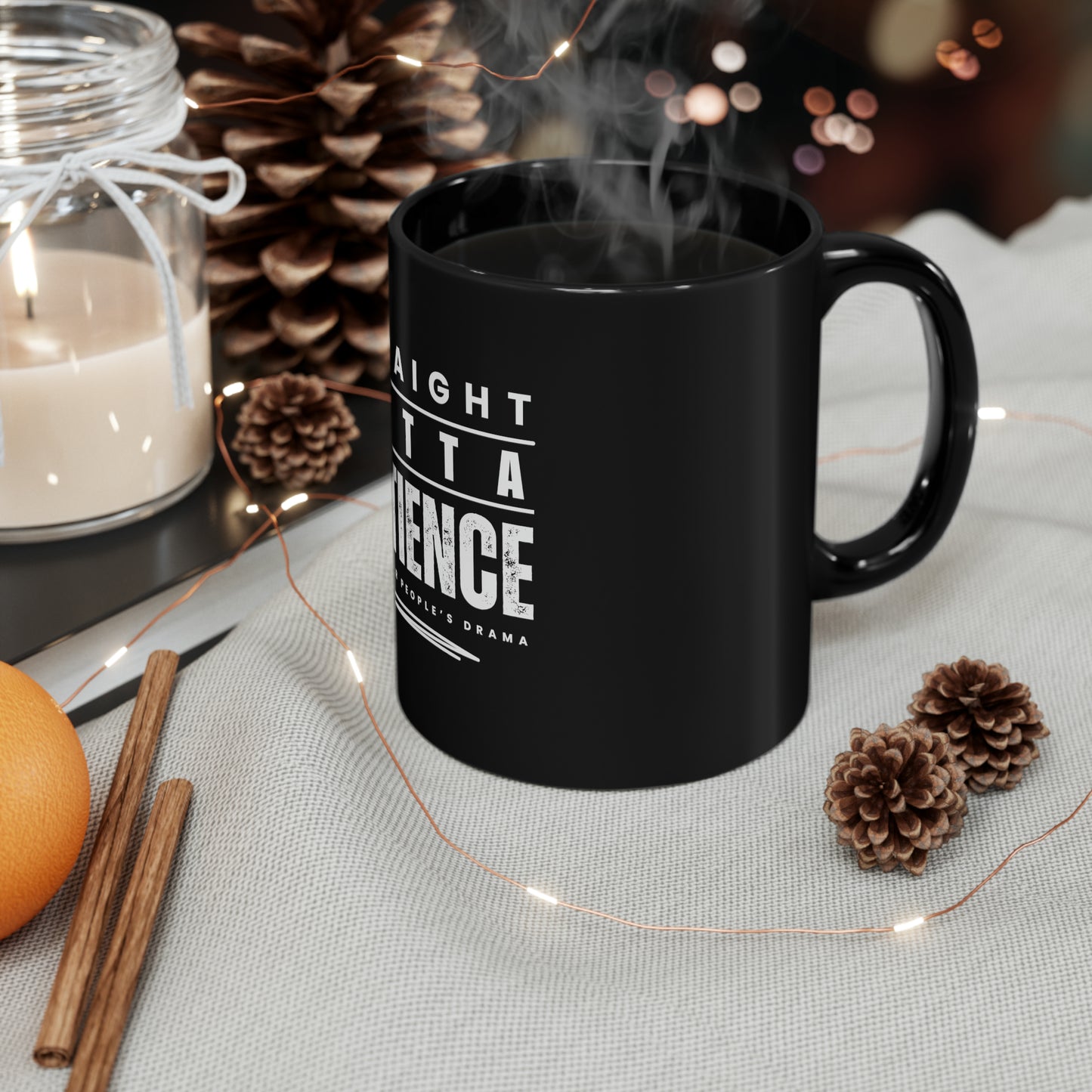 Outta Patience Black Mug (11oz, 15oz)