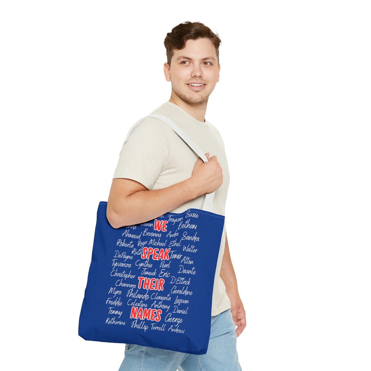 We Speak Their Names Tote Bag (AOP)