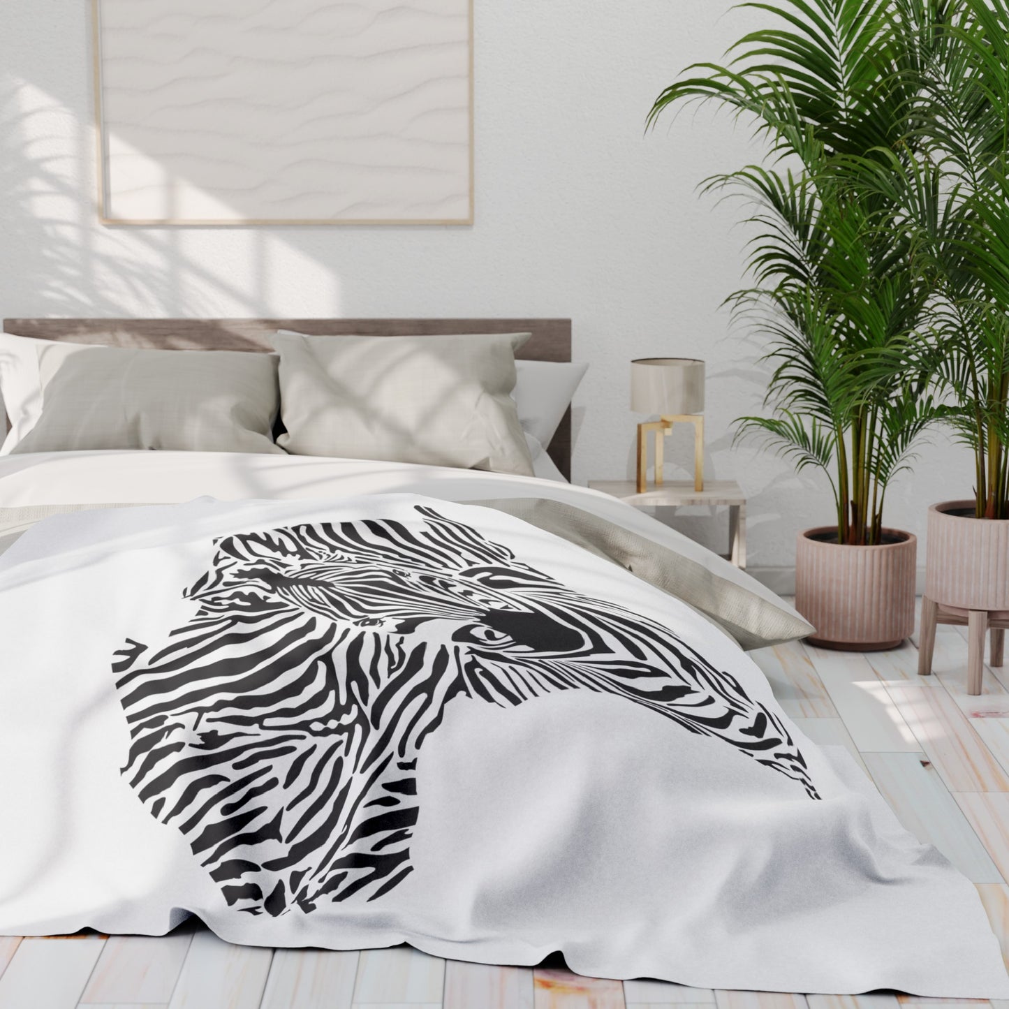 African Zebra Print Arctic Fleece Blanket