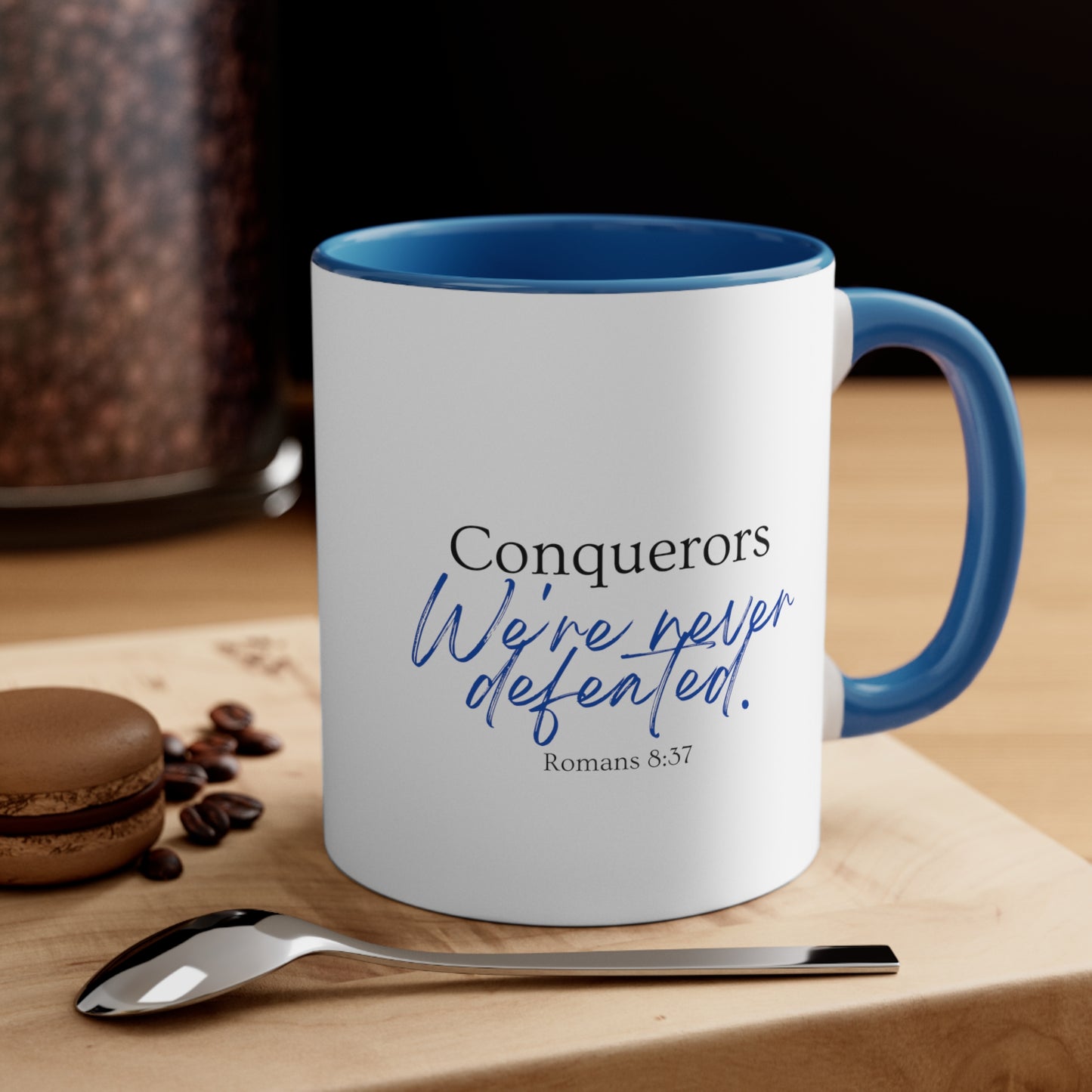 Conquerors Blue Accent Coffee Mug, 11oz