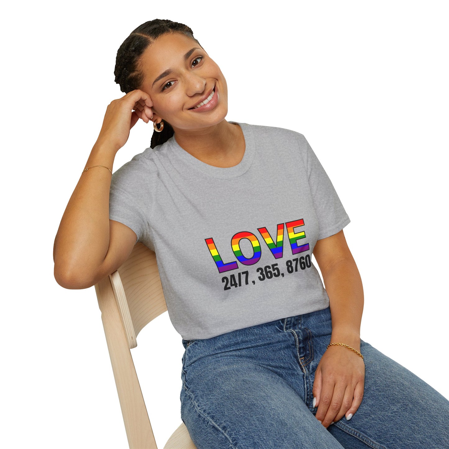Unisex Love T-Shirt | Pride, LGBTQ+ Gift, Everyday Wear, Casual Fashion, Rainbow Tee