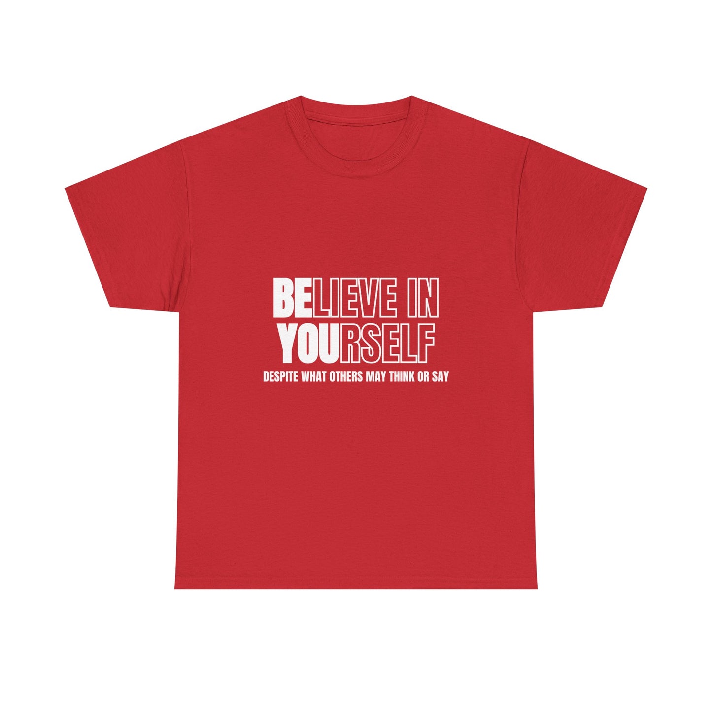 Inspirational Unisex Heavy Cotton Tee - Believe in Yourself