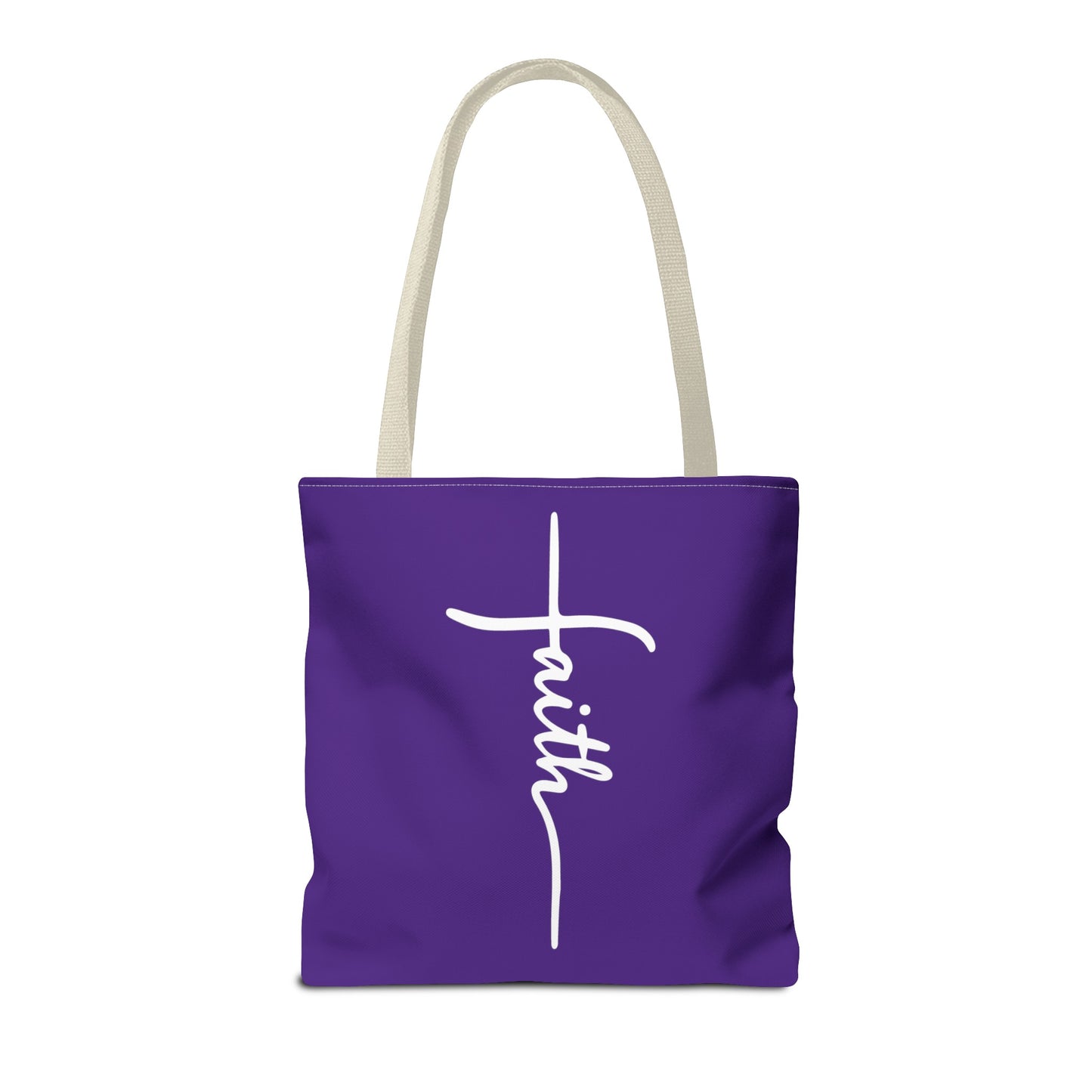 Faith Cross (Purple) Tote Bag (AOP)