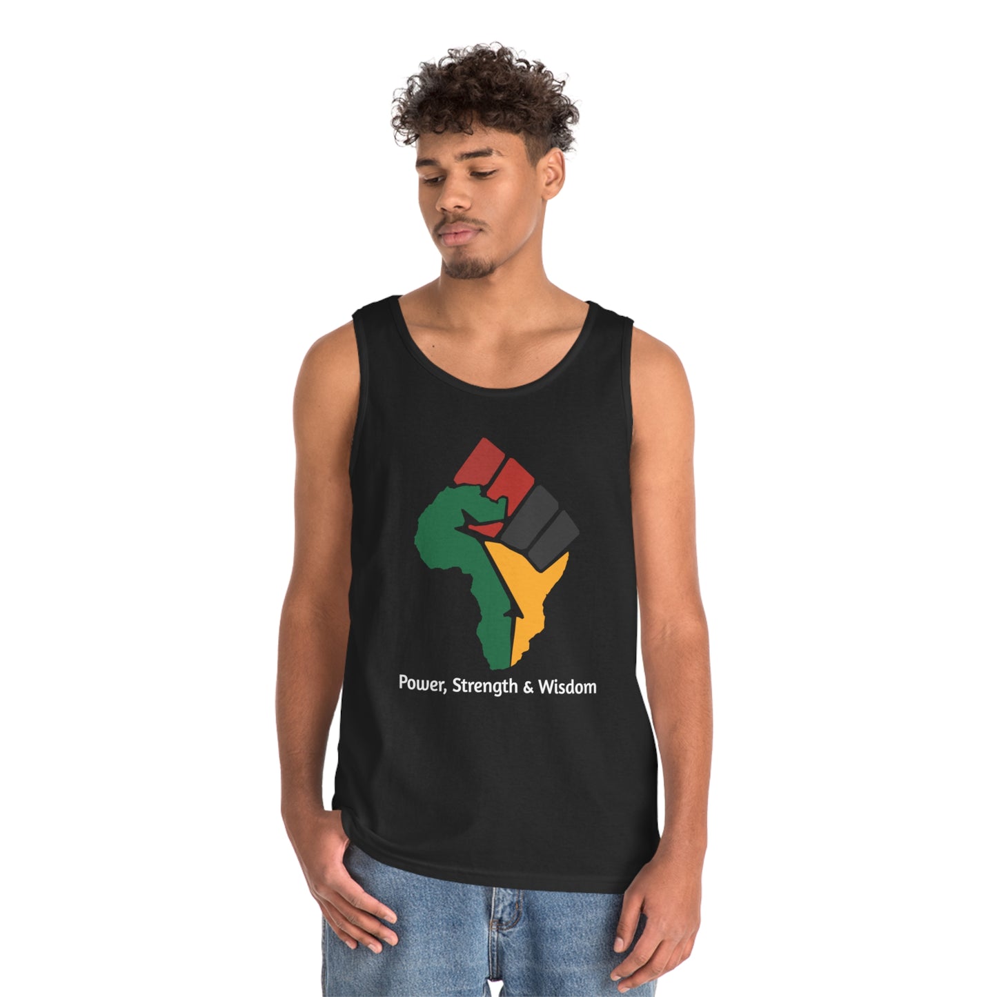 Power, Strength & Wisdom Unisex Heavy Cotton Tank Top