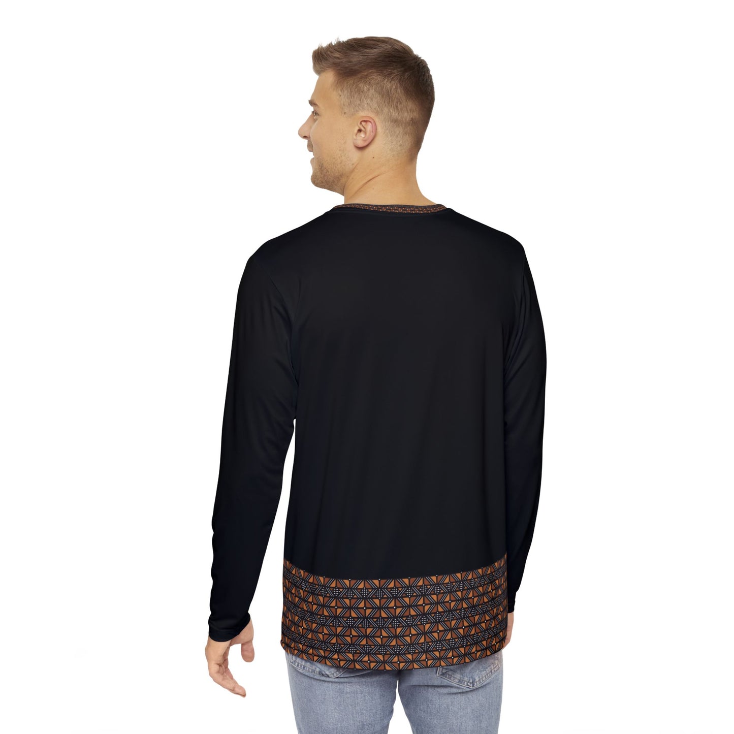 Kente Print Long Sleeve Shirt (AOP)