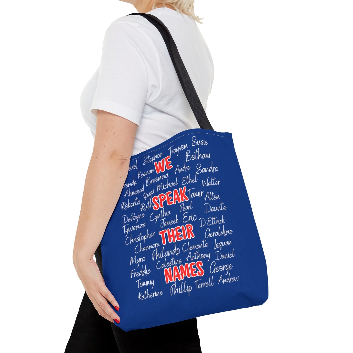 We Speak Their Names Tote Bag (AOP)