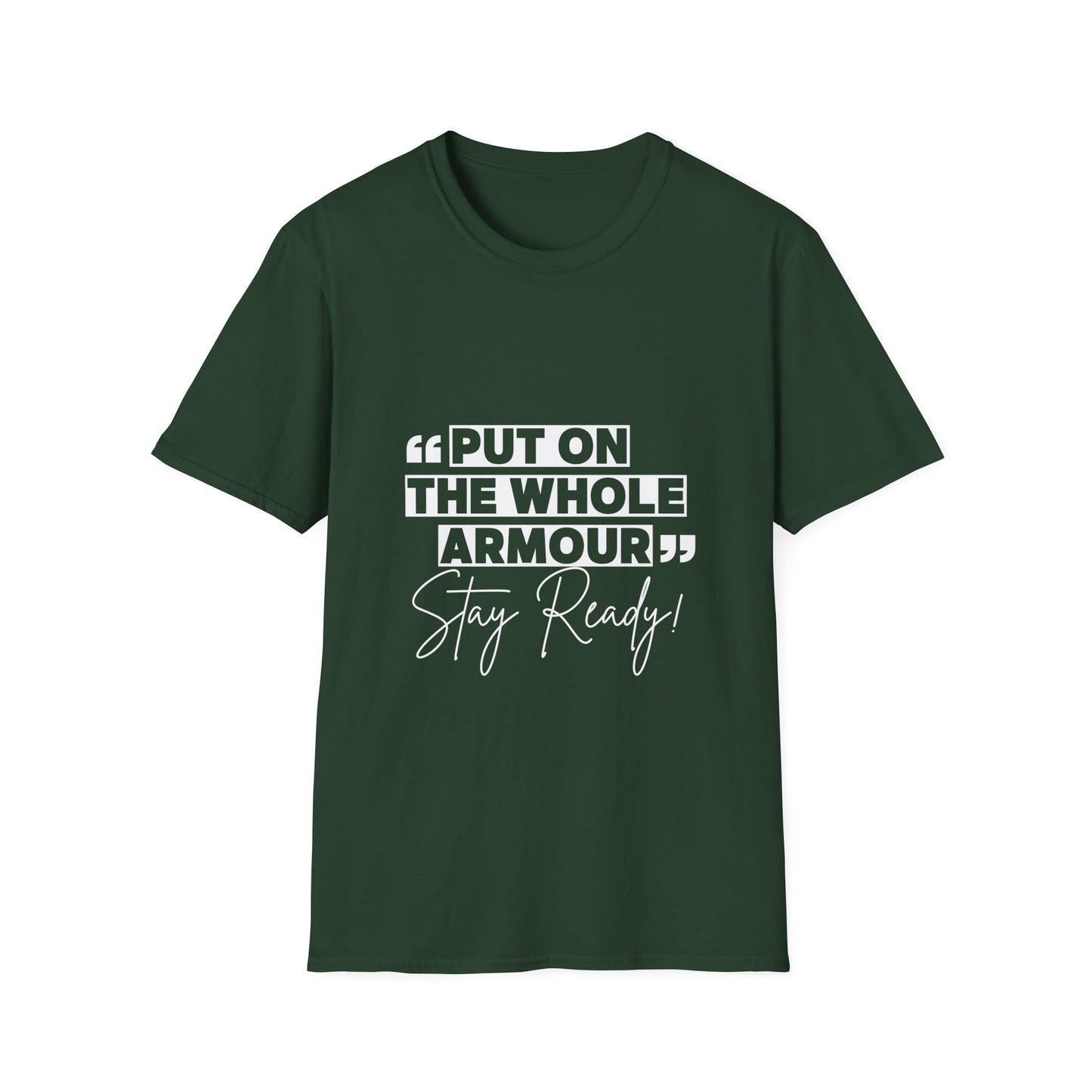 Inspirational Unisex Softstyle T-Shirt - 'Put on the Whole Armour'