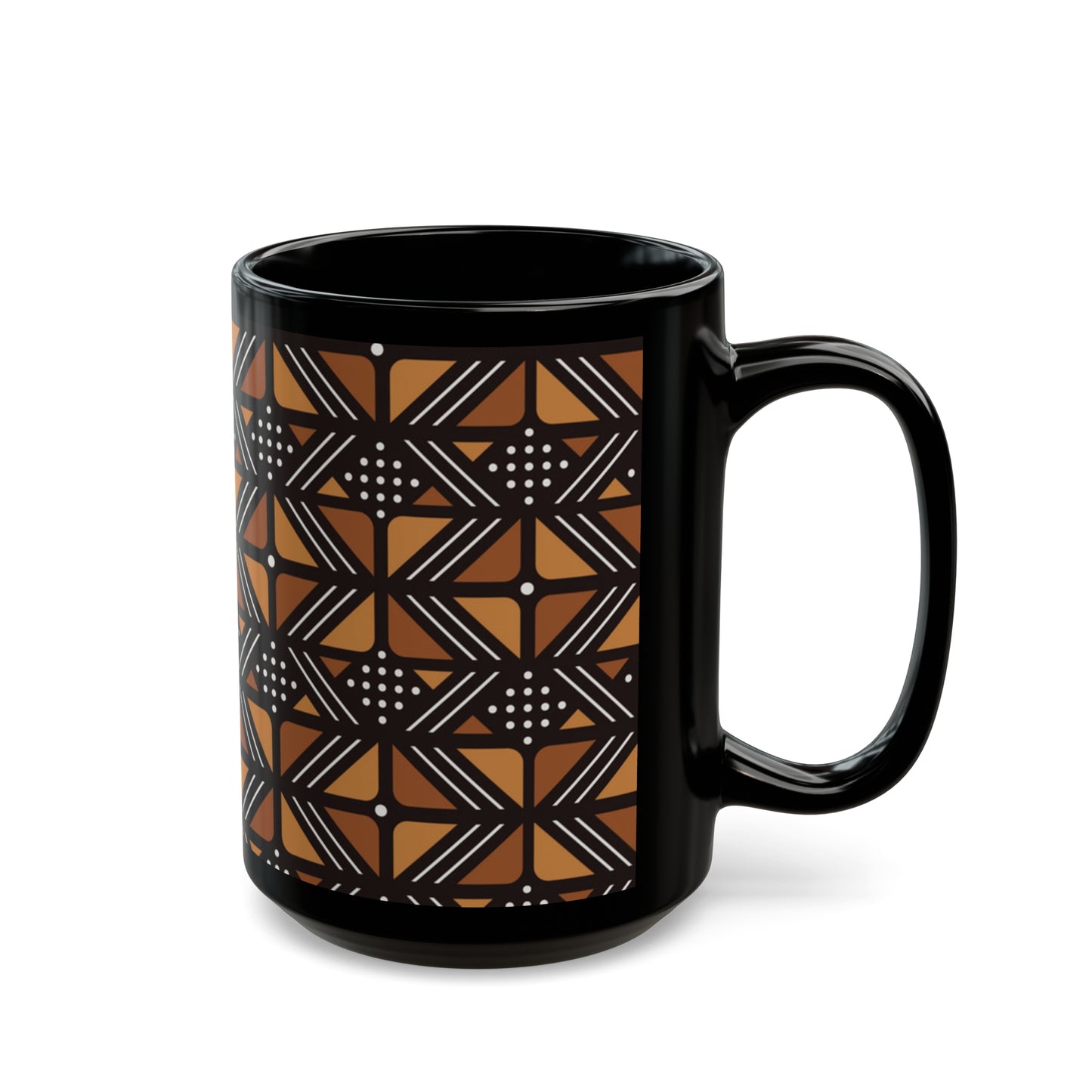 Kente Print Black Mug (11oz, 15oz)