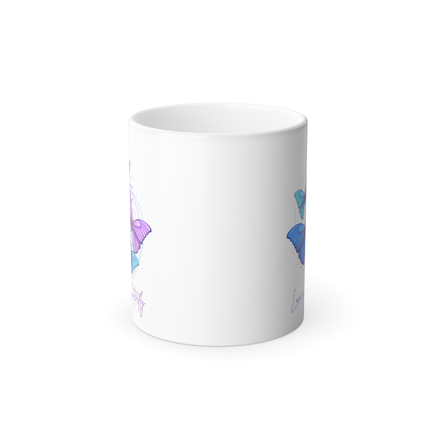 Love is Like a Butterfly Color Morphing Mug, 11oz