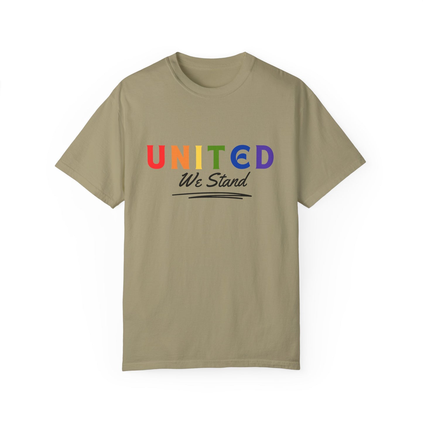 Pride United We Stand T-Shirt - Unisex Garment-Dyed Tee