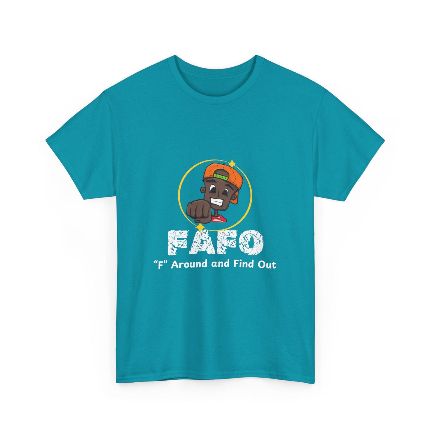 Unisex Heavy Cotton Tee - 'F' Around and Find Out Graphic Tee