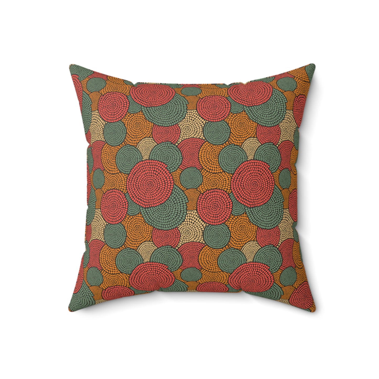 African Tribal Pattern Faux Suede Square Pillow