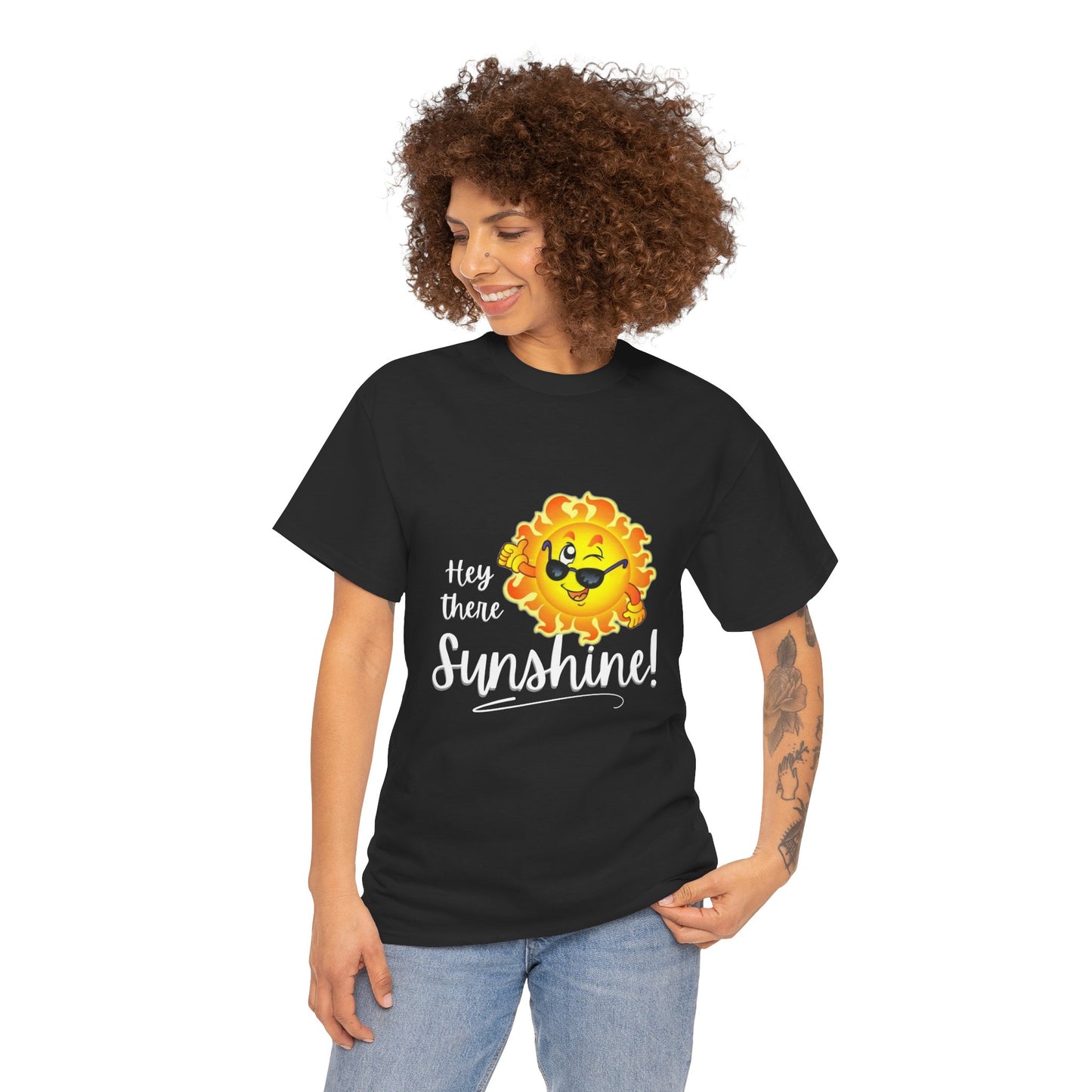 Hey Sunshine Unisex Heavy Cotton Tee