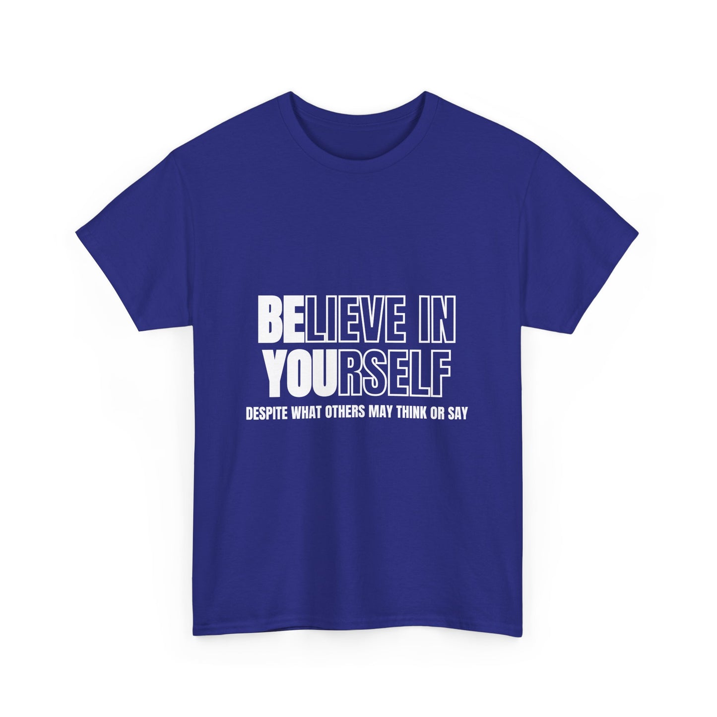 Inspirational Unisex Heavy Cotton Tee - Believe in Yourself