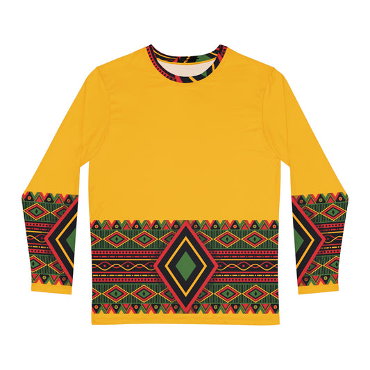 Kente Print Long Sleeve Shirt (AOP)