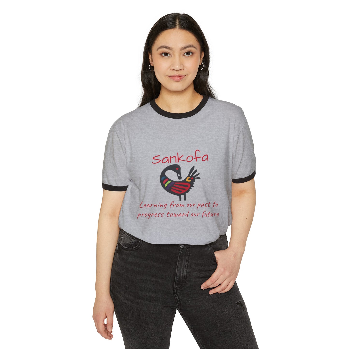 Sankofa Unisex Cotton Ringer T-Shirt
