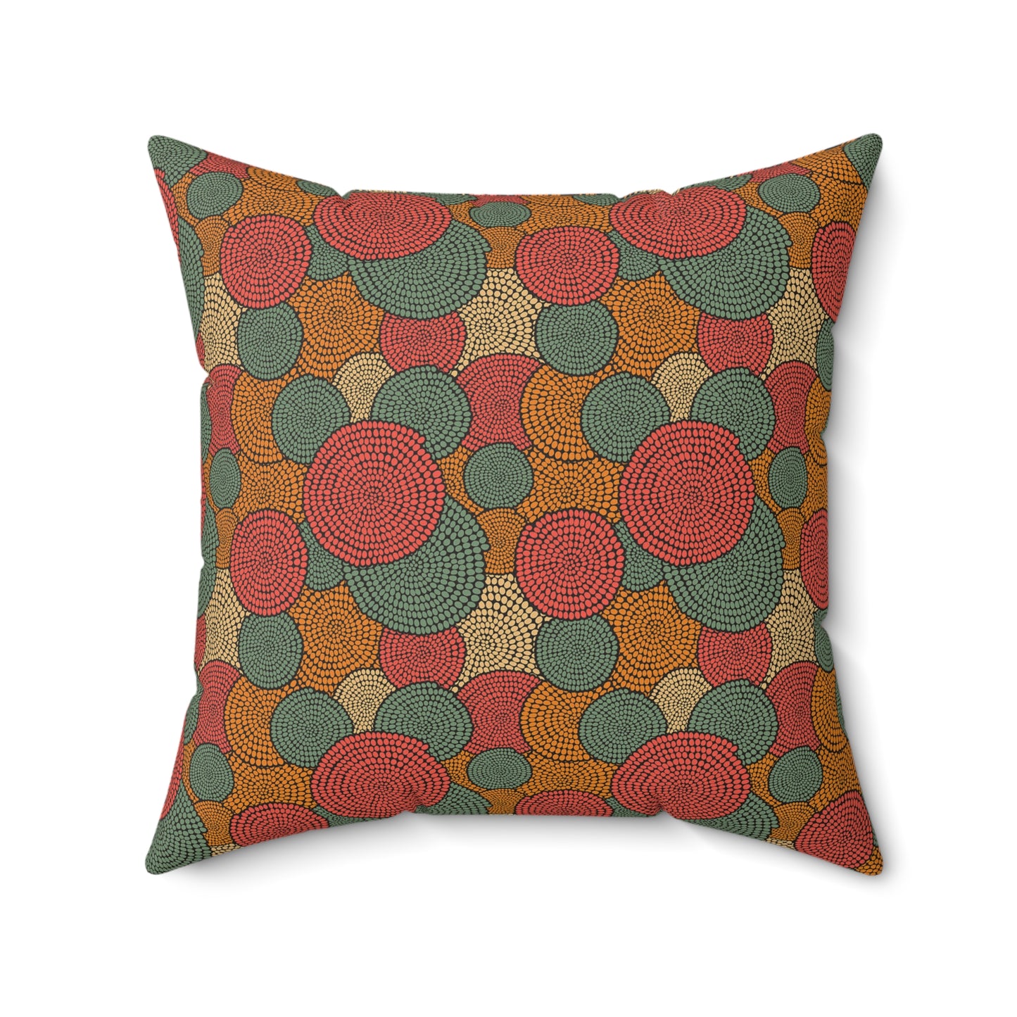 African Tribal Pattern Faux Suede Square Pillow