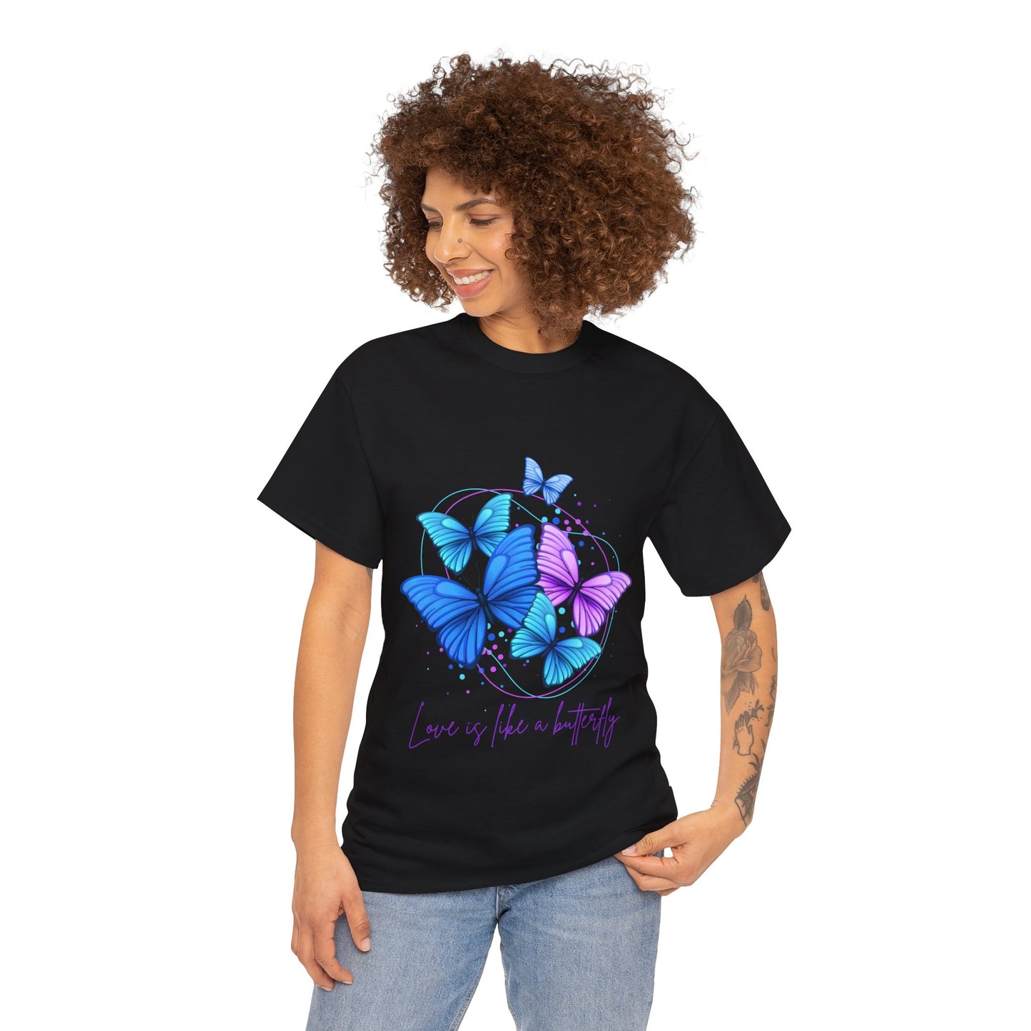 Love is Like a Butterfly Unisex Heavy Cotton Tee