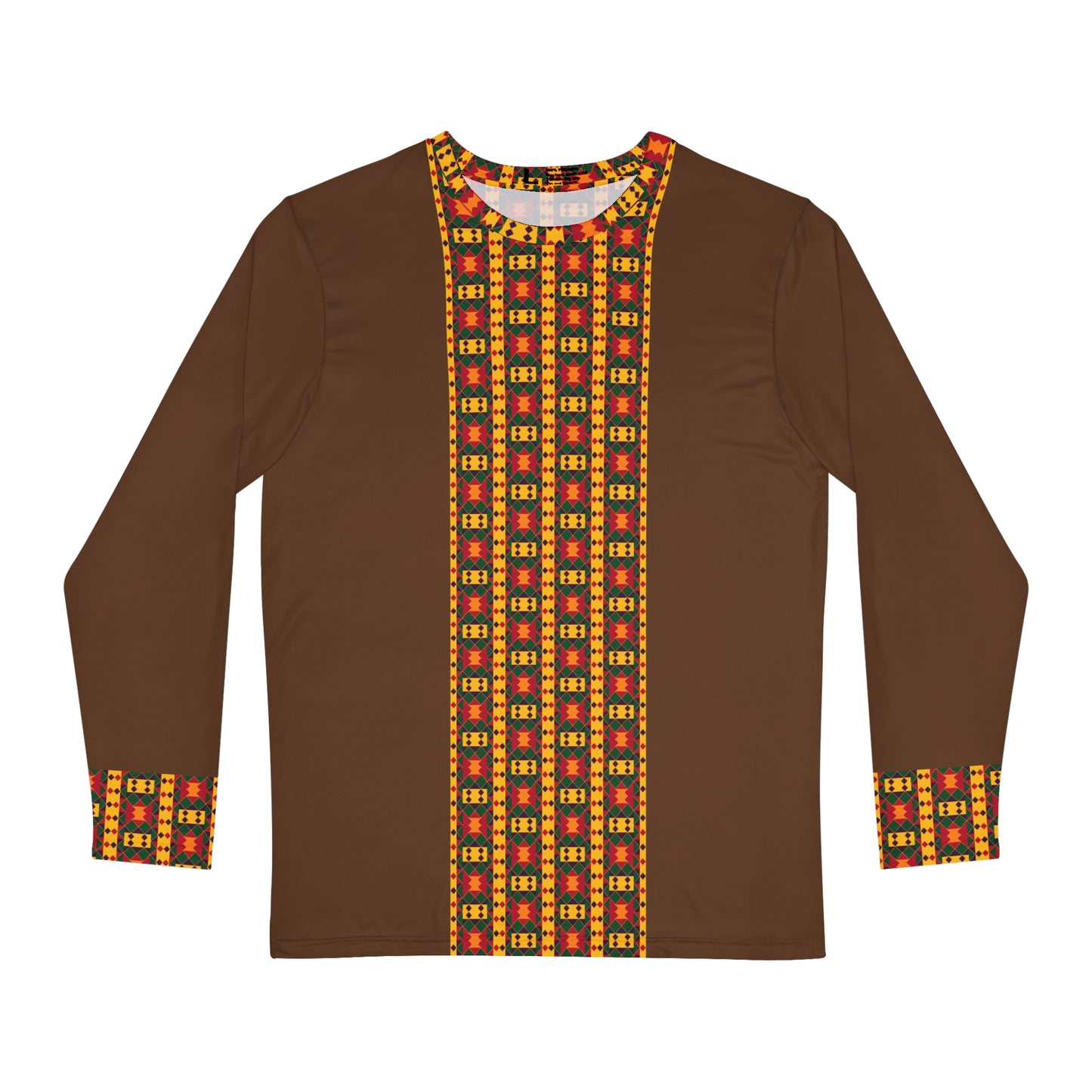 Kente Print Long Sleeve Shirt (AOP)