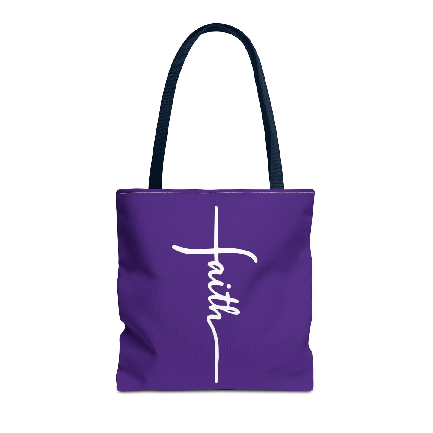 Faith Cross (Purple) Tote Bag (AOP)