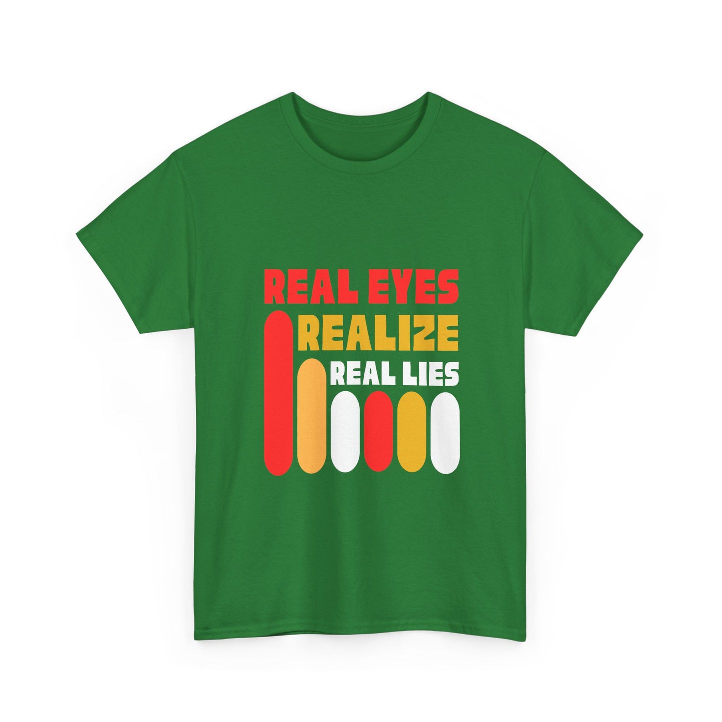 Real Eyes Realize Unisex Heavy Cotton Tee - Bold Statement Shirt