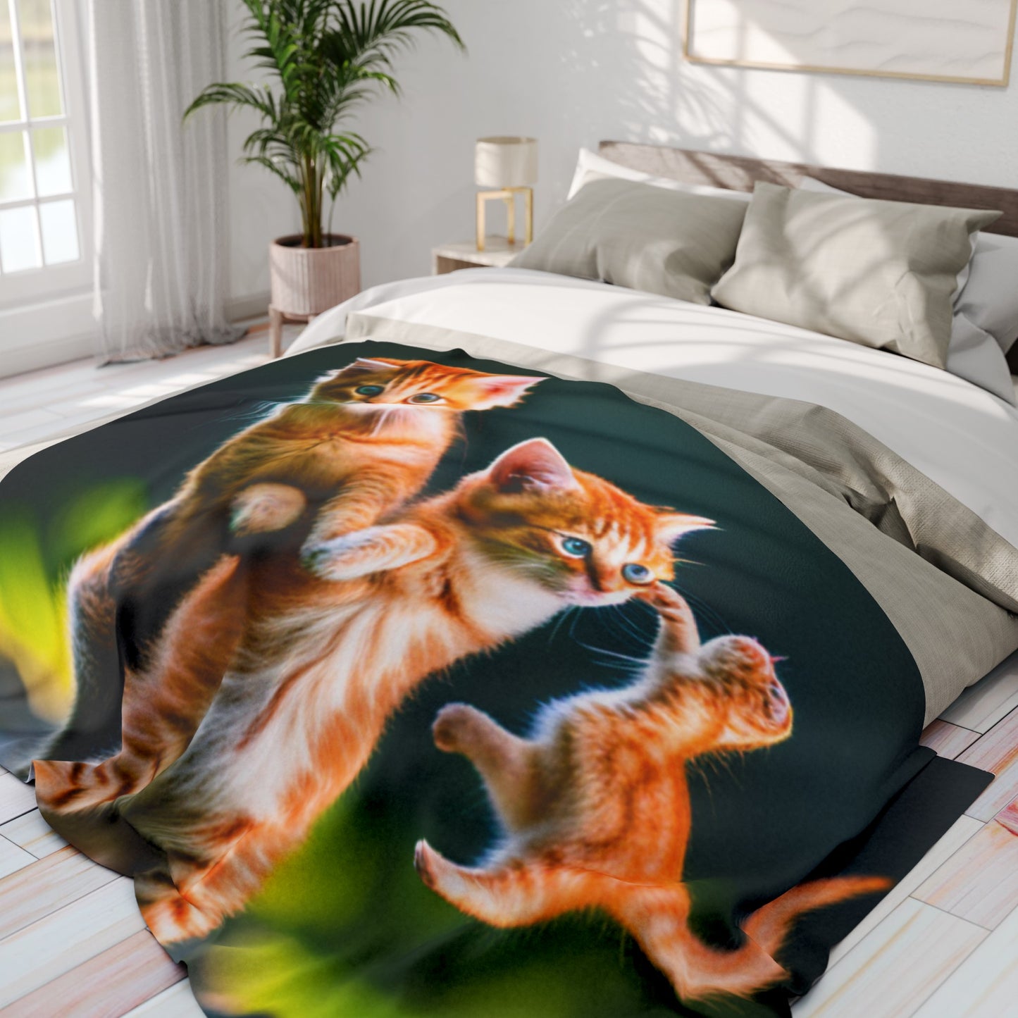 Playful Kittens Arctic Fleece Blanket