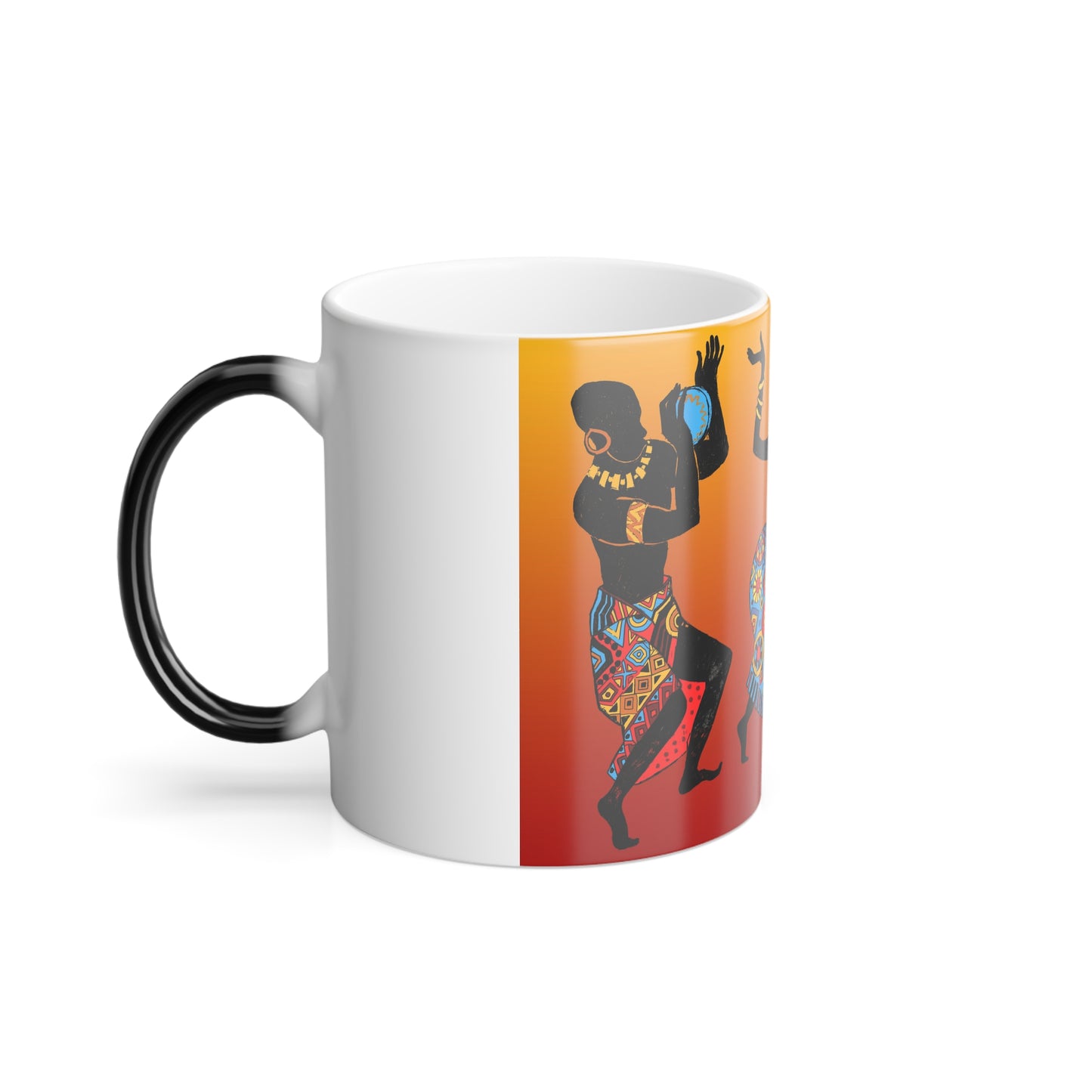 African Dancers Color Morphing Mug, 11oz