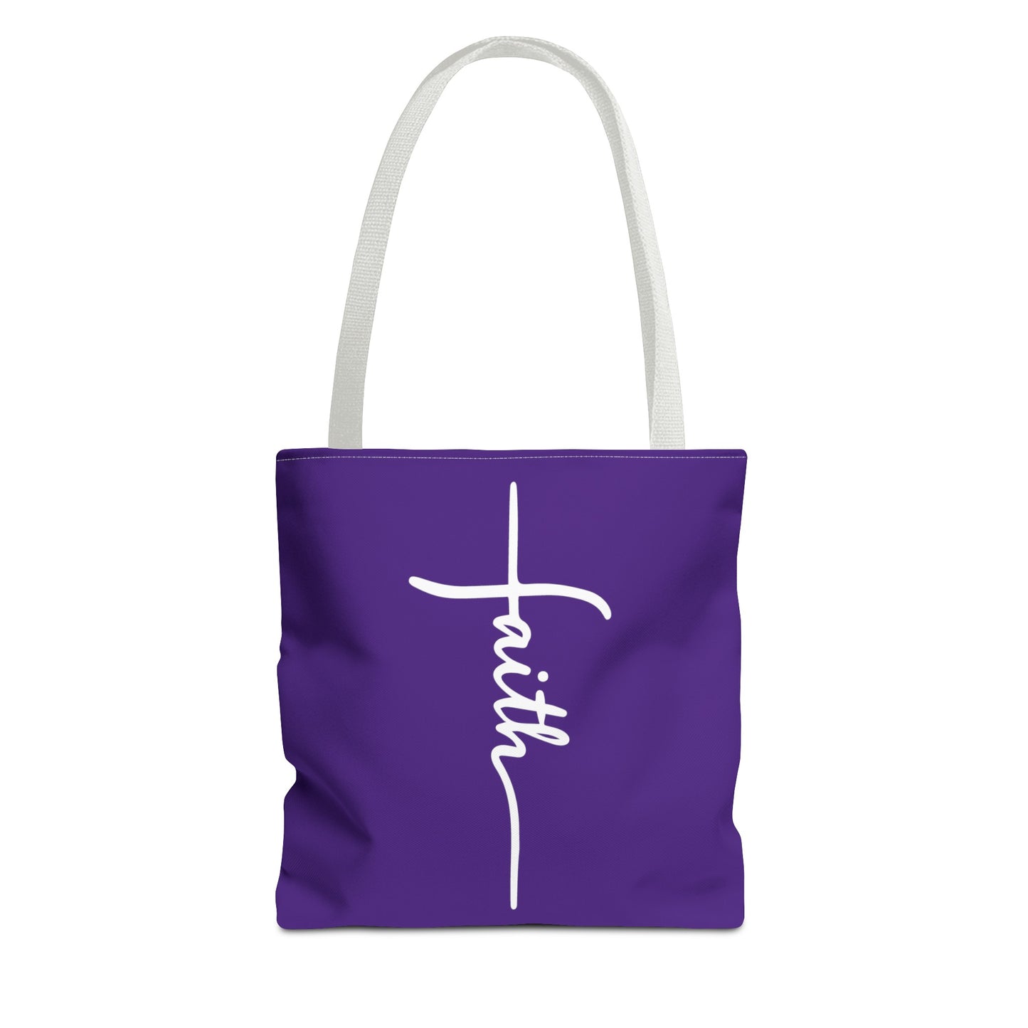 Faith Cross (Purple) Tote Bag (AOP)