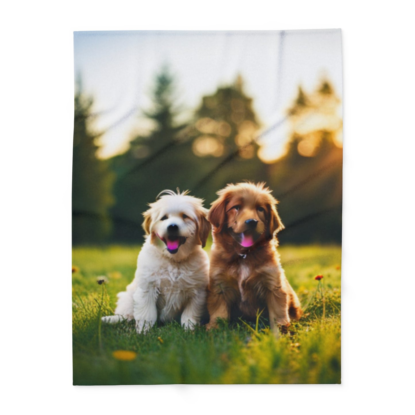 Cute Puppies Arctic Fleece Blanket