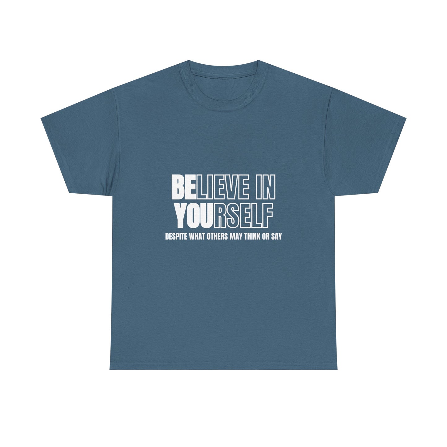 Inspirational Unisex Heavy Cotton Tee - Believe in Yourself
