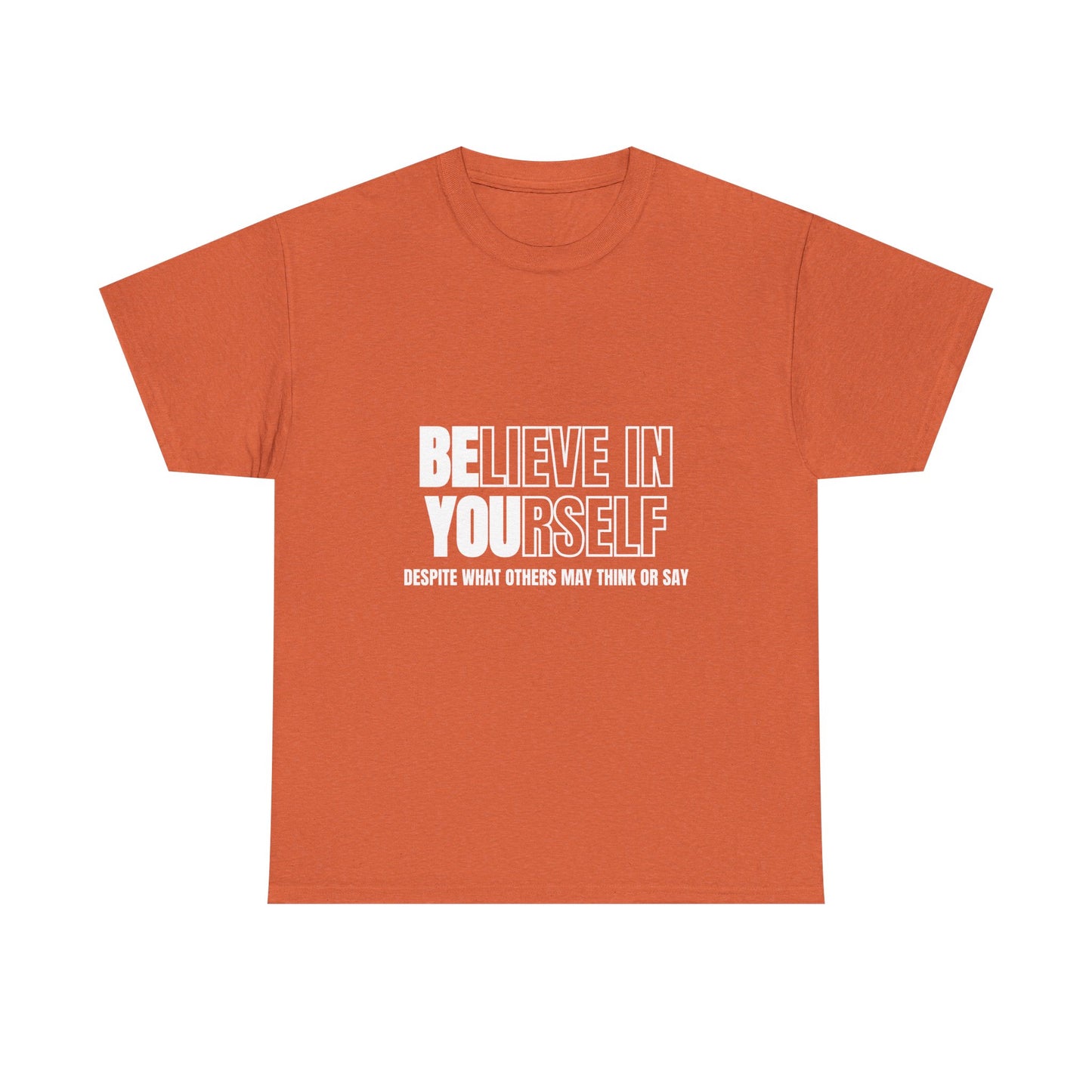 Inspirational Unisex Heavy Cotton Tee - Believe in Yourself