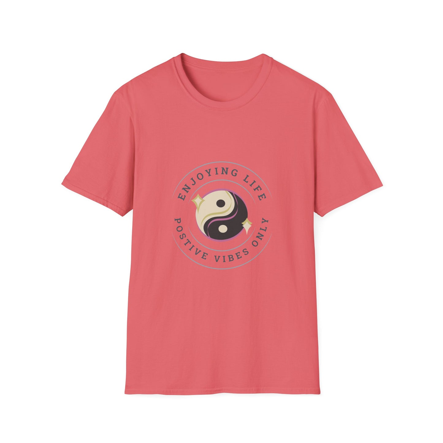 Positive Vibes Unisex Softstyle T-Shirt - Enjoying Life & Stay Positive Design