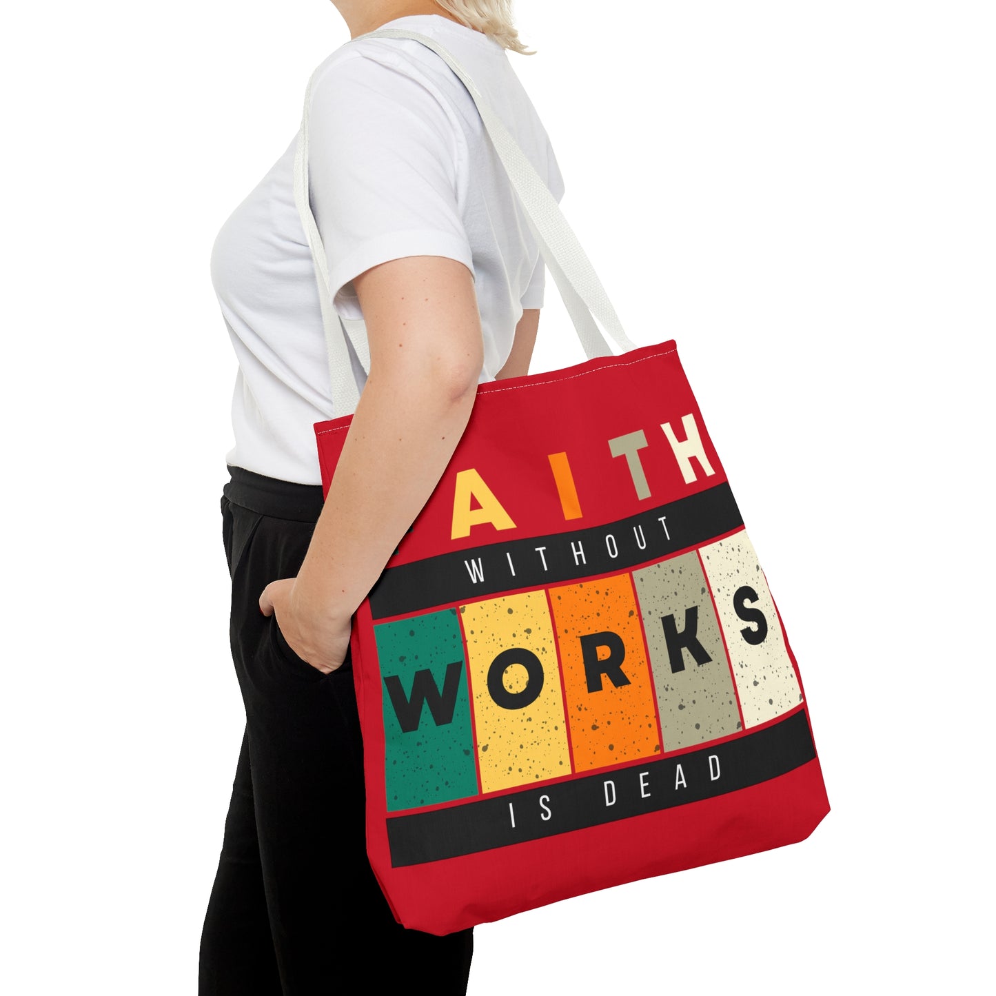 Faith Works Tote Bag (AOP)