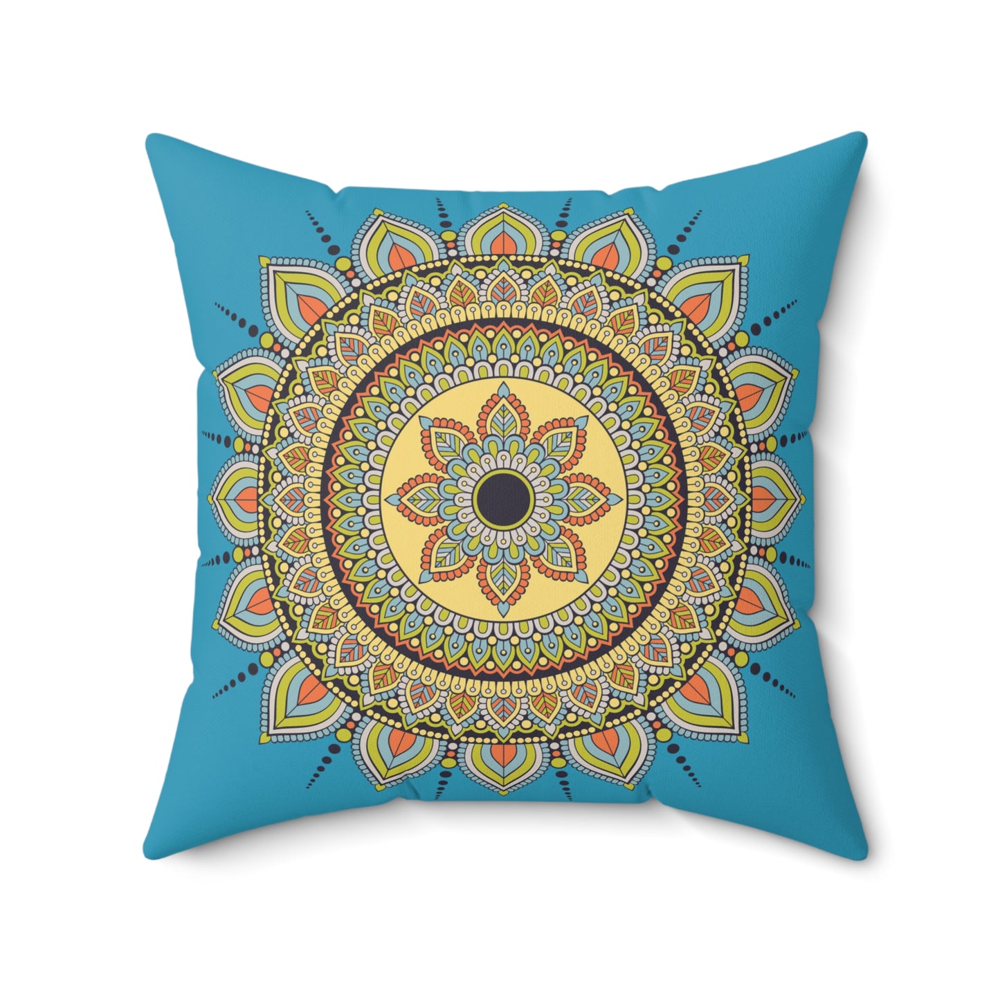 Mosaic (Turquoise) Faux Suede Square Pillow