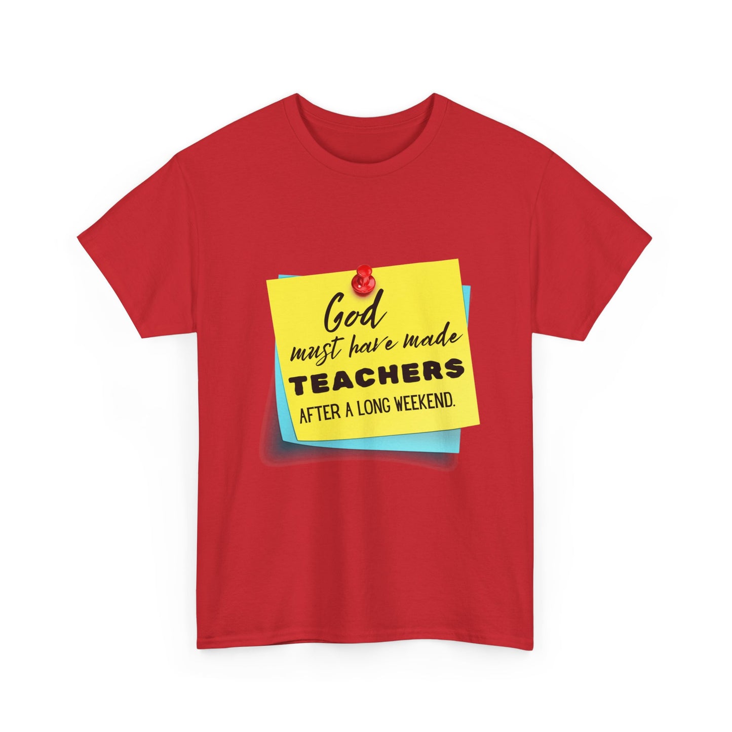 Teacher Series - God Made Teachers Unisex Heavy Cotton Tee