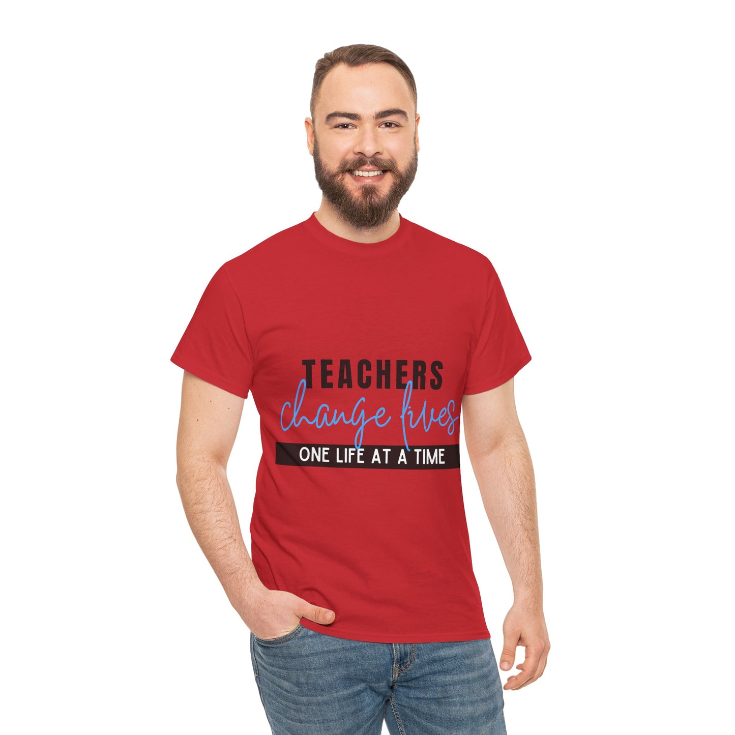 Teachers Change Lives Unisex Heavy Cotton Tee