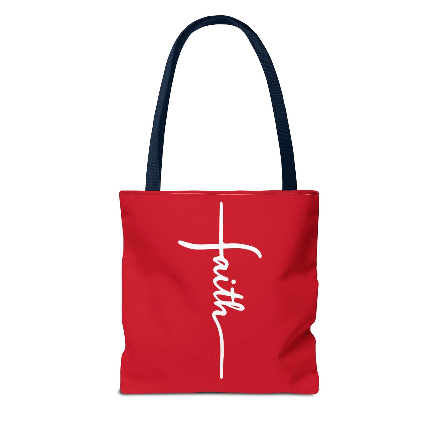 Faith Cross (Red) Tote Bag (AOP)