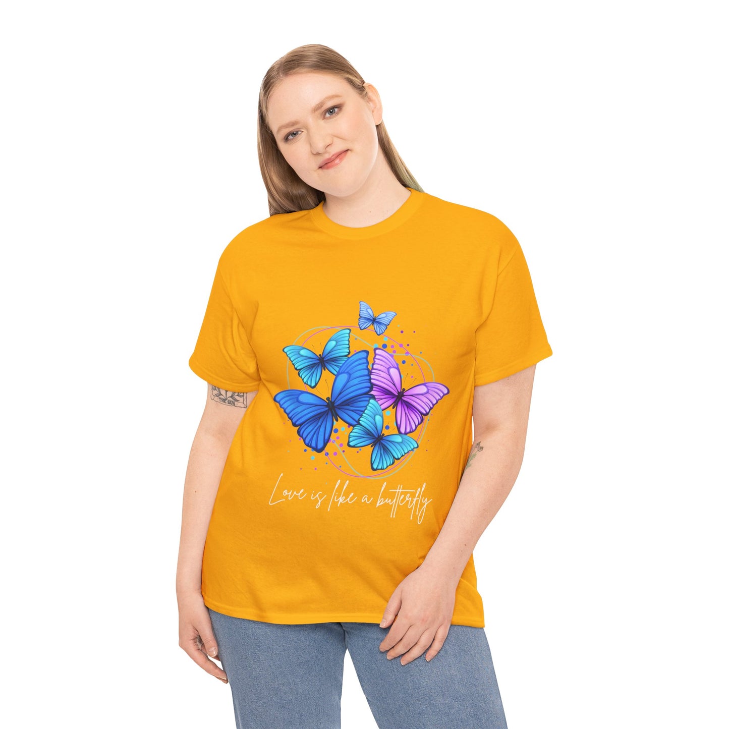 Love is Like a Butterfly Unisex Heavy Cotton Tee