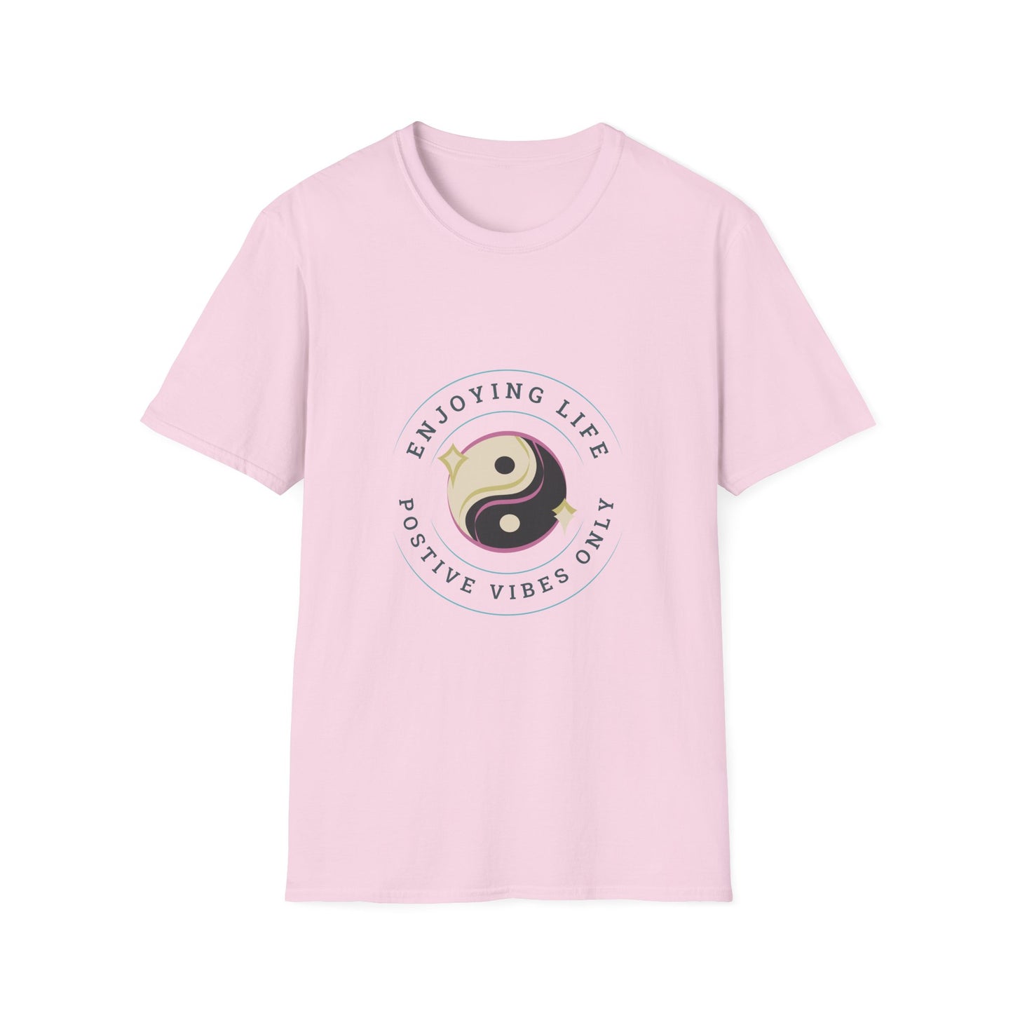 Positive Vibes Unisex Softstyle T-Shirt - Enjoying Life & Stay Positive Design