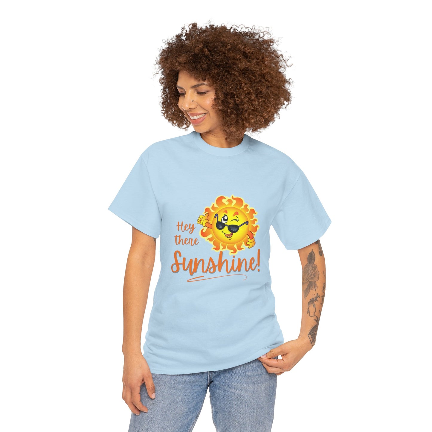 Hey Sunshine Unisex Heavy Cotton Tee