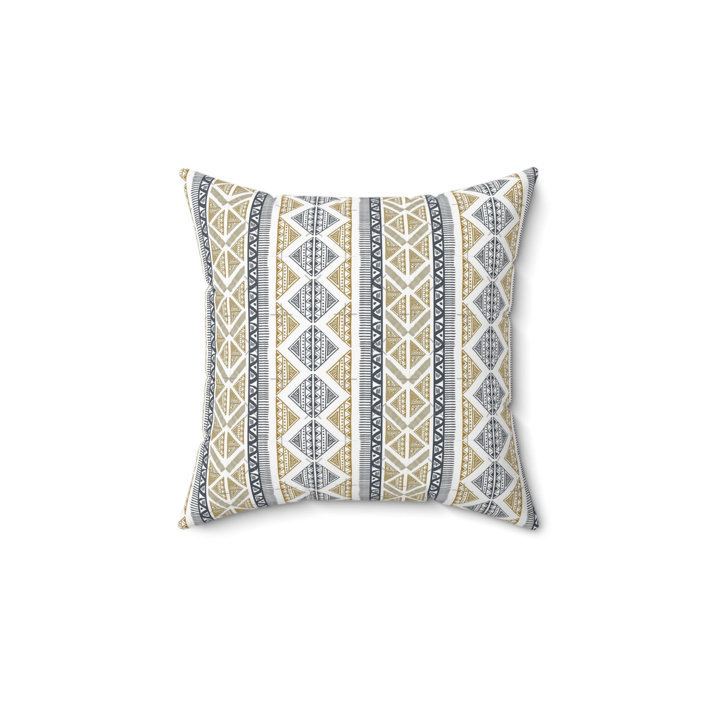 African Tribal Print Faux Suede Square Pillow