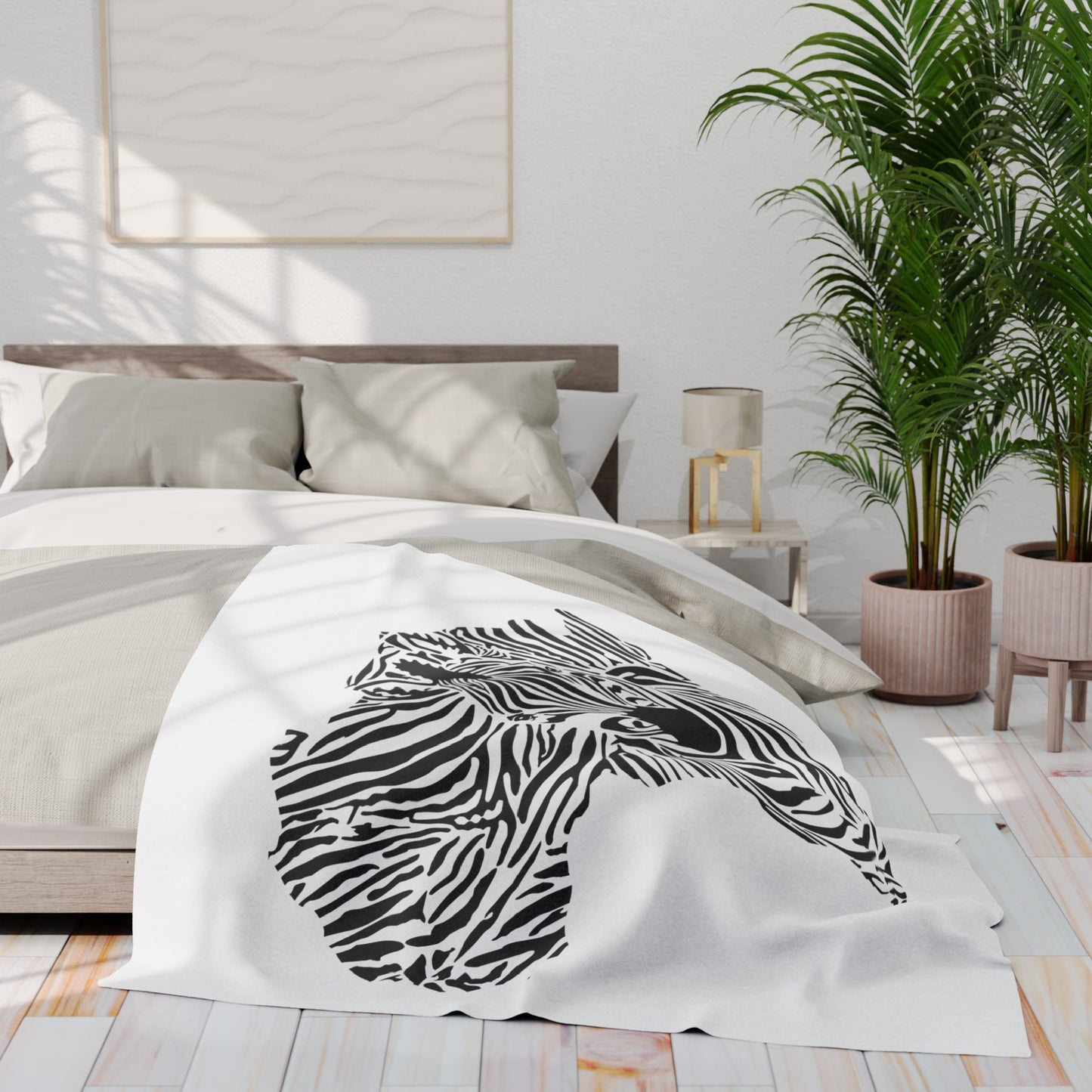 African Zebra Print Arctic Fleece Blanket