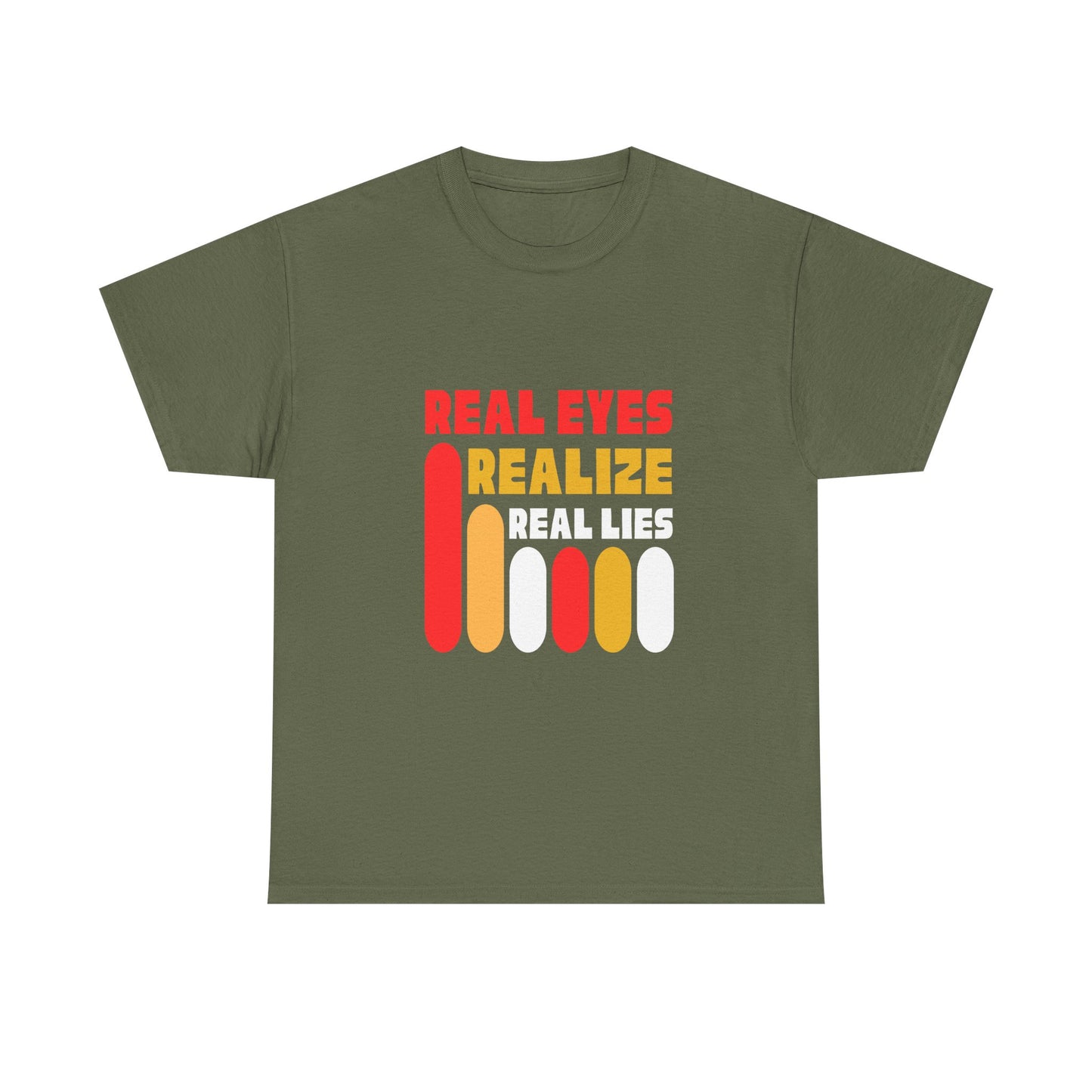 Real Eyes Realize Unisex Heavy Cotton Tee - Bold Statement Shirt