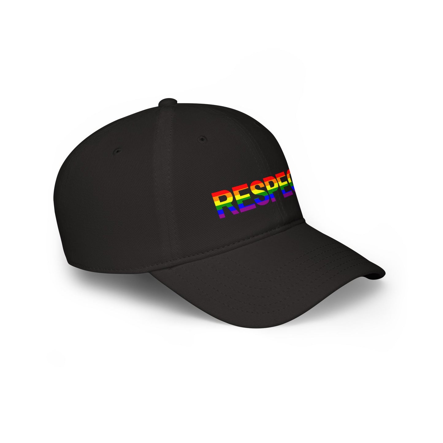 Respect Rainbow Low Profile Baseball Cap - Pride Accessories for Inclusivity